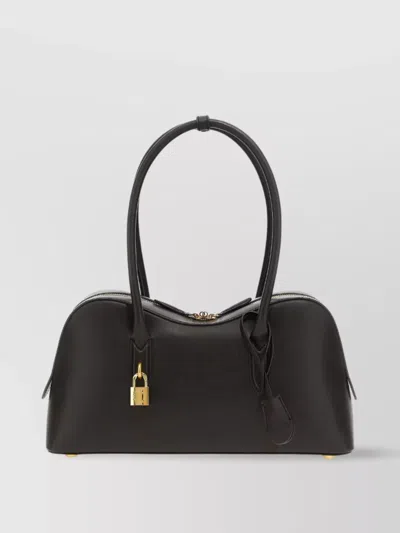 Stella Mccartney Structured Shape Shoulder Bag With Top Handles In Brown