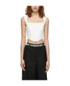 Stella Mccartney White Corset Top In Black