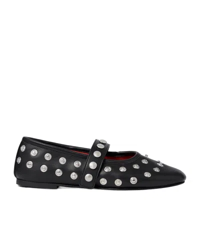 STELLA MCCARTNEY STELLA MCCARTNEY EMBELLISHED ROUND TOE BALLERINAS