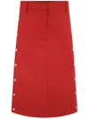 Stella Mccartney Stud-embellished Skirt In Red