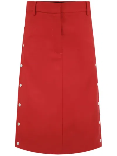 Stella Mccartney Stud-embellished Skirt In Red