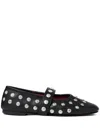 Stella Mccartney Ryder Vegan Embellished Mary Jane Ballerina Flats In Black