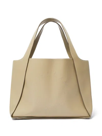Stella Mccartney Studded-logo Tote Bag In Nude