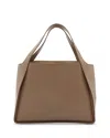 Stella Mccartney Studded Logo Tote In Gray