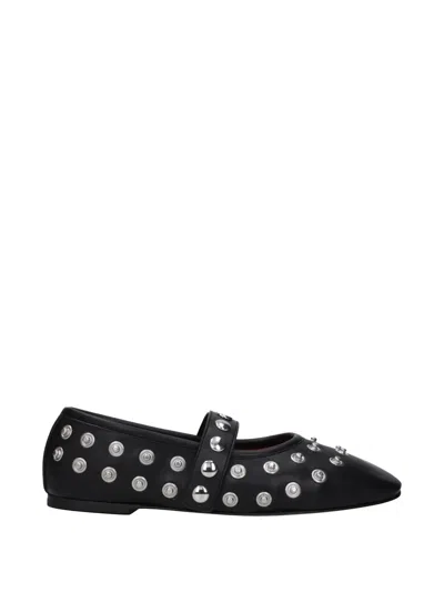 Stella Mccartney Studded Mary Jane Ballet Flats In Black