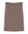 Stella Mccartney Studded Midi Skirt In Brown