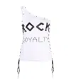 Stella Mccartney Rock Royalty One-shoulder Lace-up Top In White