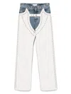 Stella Mccartney Studded Straight-leg Jeans In Weiss