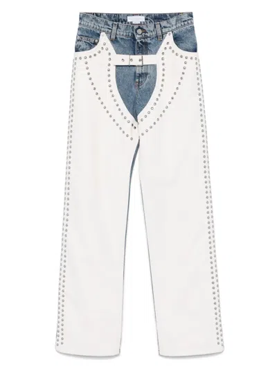 Stella Mccartney Studded Straight-leg Jeans In Multicolor
