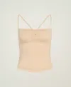 Stella Mccartney Studio Spaghetti Strap Tank In Neutral
