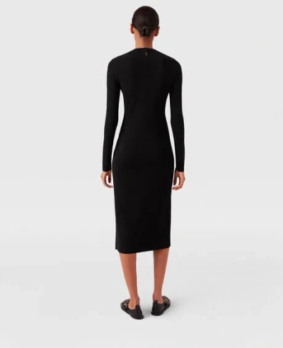 Stella Mccartney Studs Detailed Compact Knit Dress In Black