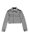 Stella Mccartney Denim Jacket With Mirror Clothing In Black