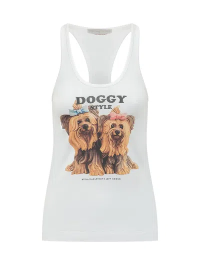 Stella Mccartney Stunning Graphic Tank Top In White