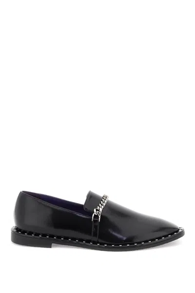 Stella Mccartney Stylish And Sustainable Falabella Loafers For Women In Black