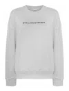 Stella Mccartney Logo Printed Crewneck Sweatshirt In Grey
