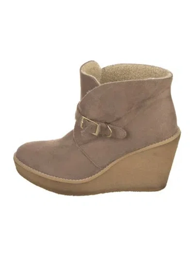 Pre-owned Stella Mccartney Suede Boots In Brown/neutrals