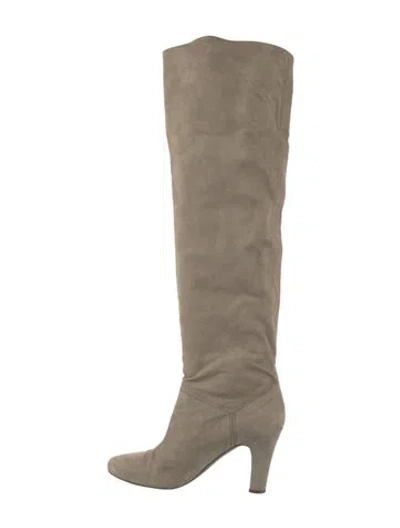 Pre-owned Stella Mccartney Suede Boots In Gray