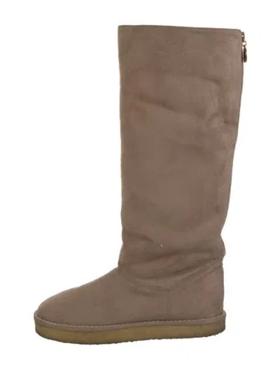 Pre-owned Stella Mccartney Suede Boots In Neutral