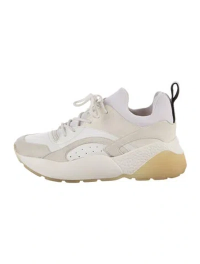 Pre-owned Stella Mccartney Suede Chunky Sneakers In White
