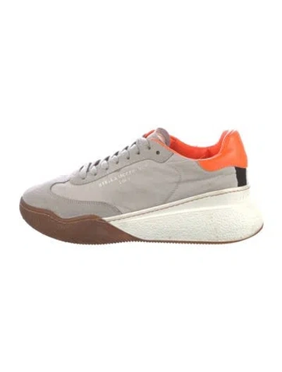 Pre-owned Stella Mccartney Suede Colorblock Pattern Sneakers In Gray