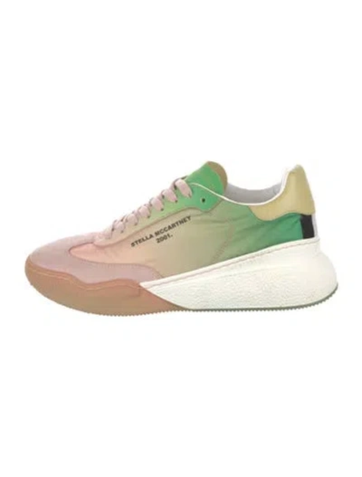 Pre-owned Stella Mccartney Suede Colorblock Pattern Sneakers In Multicolor