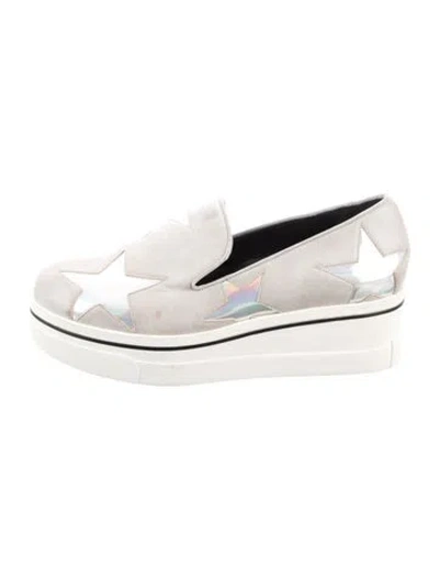 Pre-owned Stella Mccartney Suede Colorblock Pattern Wedge Sneakers In Multi