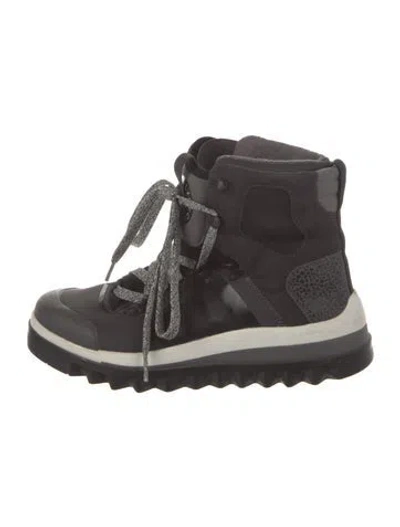 Pre-owned Stella Mccartney Suede Lace-up Boots In Black