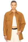 Stella Mccartney Double-pocket Shirt Jacket In Brown