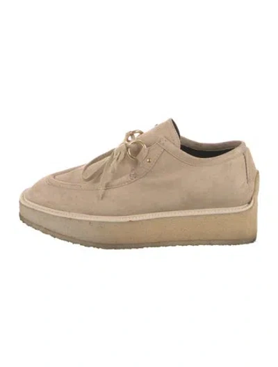Pre-owned Stella Mccartney Suede Oxfords In Neutral