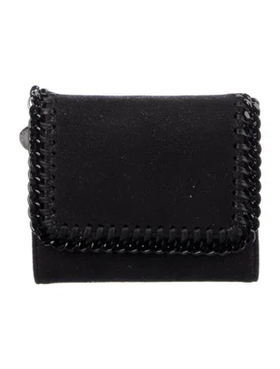 Pre-owned Stella Mccartney Suede Wallet In Black