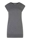 Stella Mccartney Belted Cashmere Sleeveless Sweater In Gris
