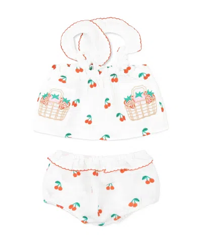 Stella Mccartney Kids' Suit With Cherries In White