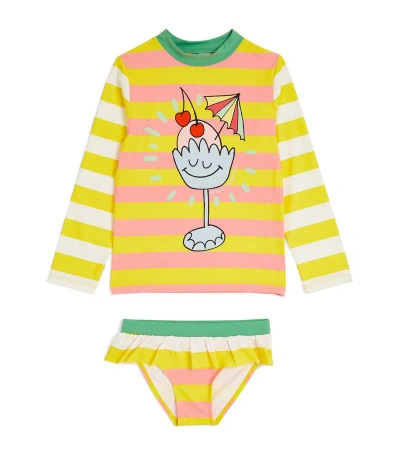 Stella Mccartney Kids' Summer Cocktail Two-piece Swimsuit (2-8 Years) In Yellow