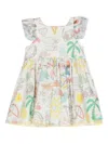 Stella Mccartney Summer Doodles Cotton Dress In White