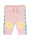 Stella Mccartney Sun-print Cotton Tracksuit Bottoms In 粉色