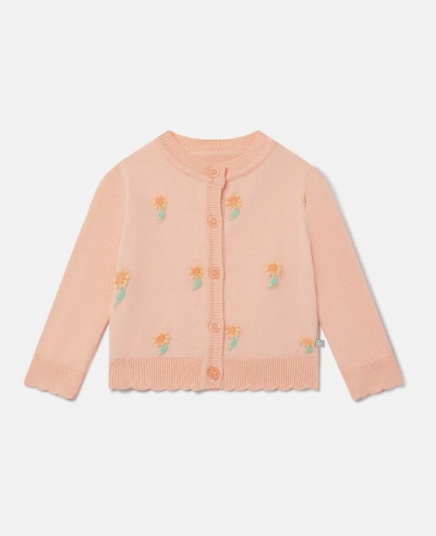 Stella Mccartney Kids' Sunflower Cardigan In Pink