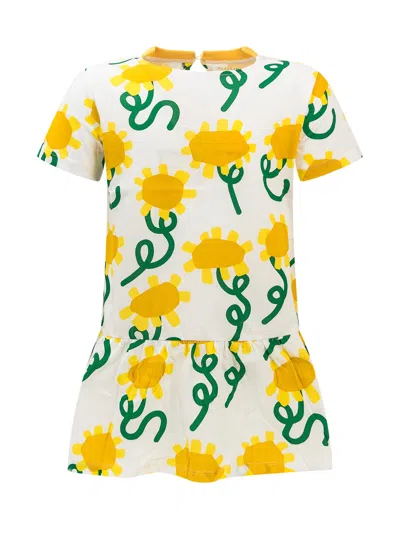 Stella Mccartney Kids' Sunflowers Dress In Mc