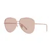 Stella Mccartney Sunglasses Aviator Full Rim, Light Pink Frame And Light Blush Lens Sc40004u72y In Pink