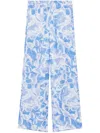 Stella Mccartney Sunglasses Print Pajama Trousers In Blue