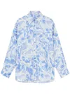 Stella Mccartney Sunglasses-print Shirt In Blue