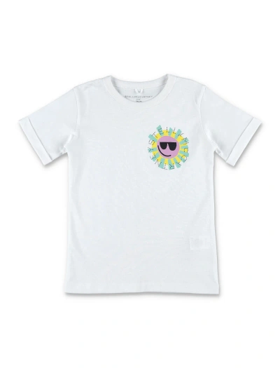 Stella Mccartney Kids' Sunshine Badge T-shirt In White