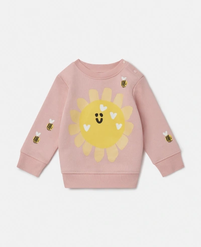 Stella Mccartney Kids' Sunshine Bumblebee Sweatshirt In Pink