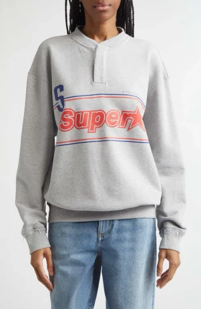 Stella Mccartney Superstar Graphic Polo Sweatshirt In Multi
