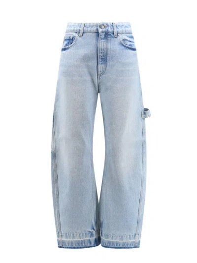 Stella Mccartney Distressed Mid-rise Straight-leg Jeans In Blue