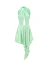 Stella Mccartney Cut-out Sleeveless Asymmetric Dress In Multi