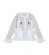 Stella Mccartney Swan-print Cardigan In Gray