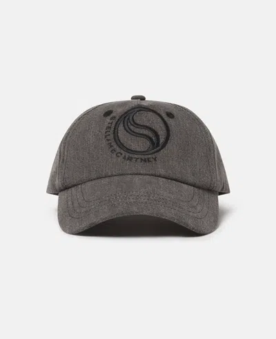 Stella Mccartney S-wave Logo Baseball Cap In Brown