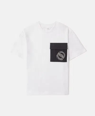 Stella Mccartney Kids' S-wave Logo Motif T-shirt In White