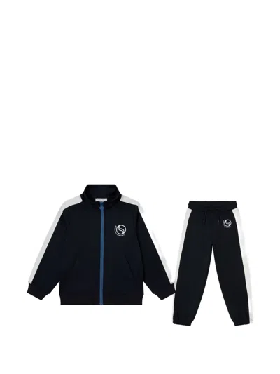 Stella Mccartney Kids' S-wave Side-stripe Tracksuit In Blue