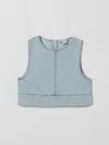 Stella Mccartney Denim Crop Top In Multi